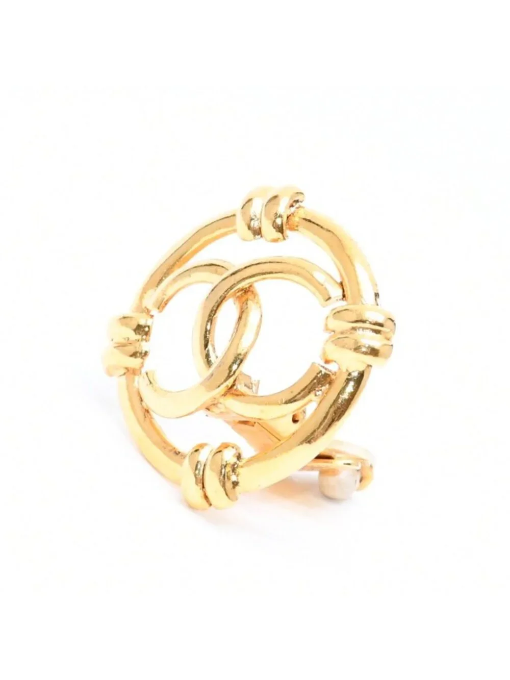 Chanel Earrings CC Logo 93 Gold